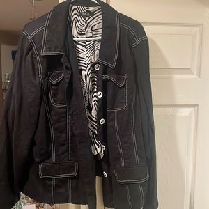 Black and white zebra on inside